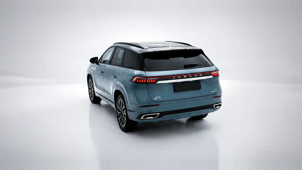 Jaecoo 8 PHEV Exclusive 1.5 TGDI 3DHT AWD 7p. en renting en Elche — Lateral