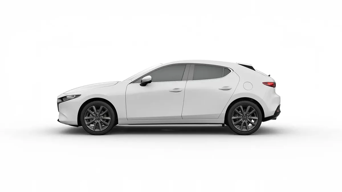 Mazda 3 2.5L e-Skyactiv G MHEV 140CV 6AT Centre-Line en renting en Elche — Lateral