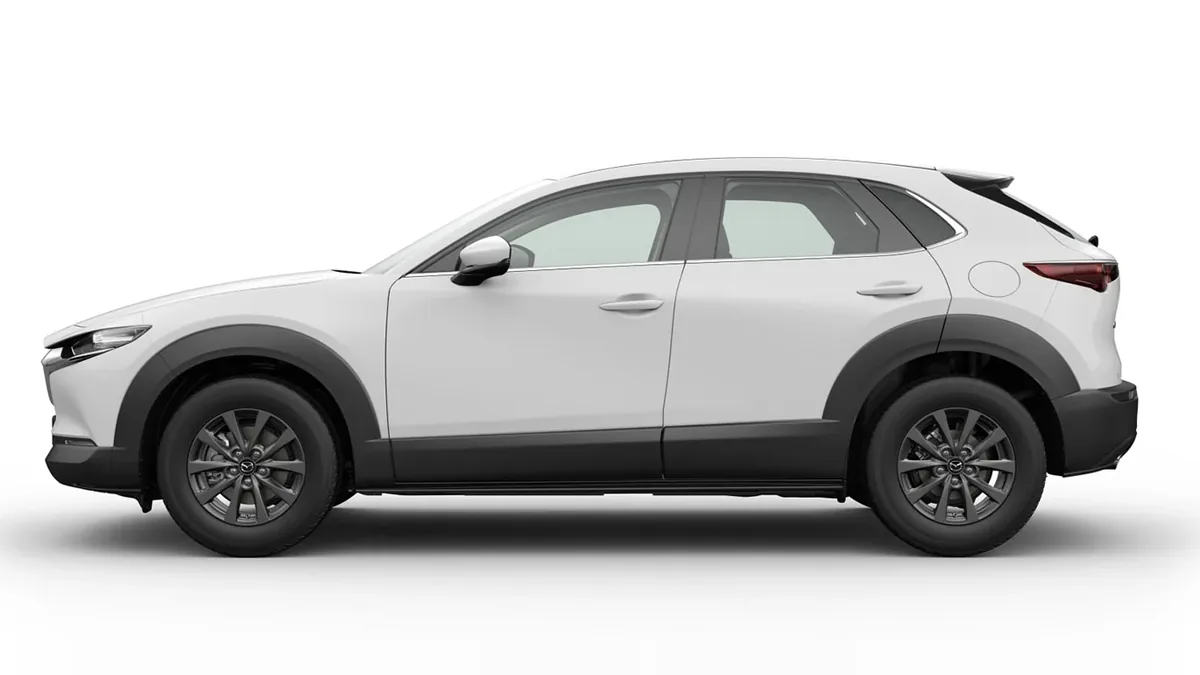 Mazda CX 30 2.5L e-SkyAct G MHEV 103kW Prime-Line en renting en Elche — Lateral
