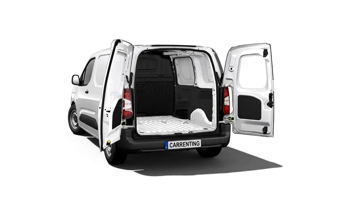 Peugeot Partner Furgón Diesel 1.5 BlueHDI S&S Standard 600kg 100 (MERCANCÍAS TERCEROS) en renting en Elche — Trasera